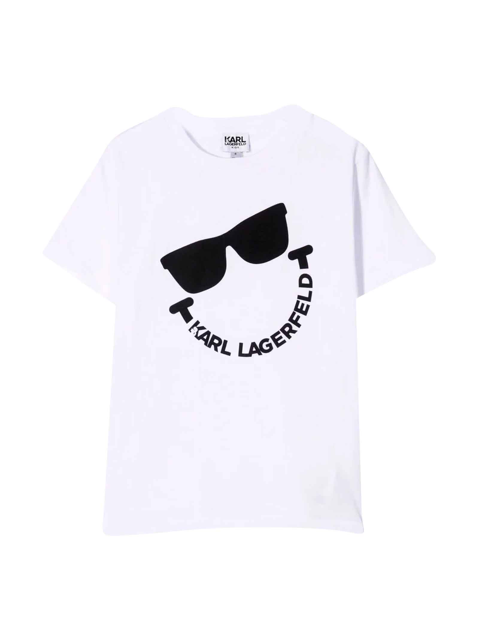 Karl Lagerfeld Kids Boy White T-shirt