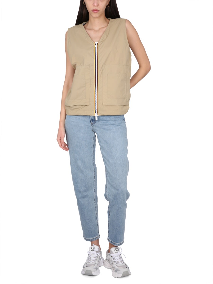 K-way Barnel Vest. In Beige