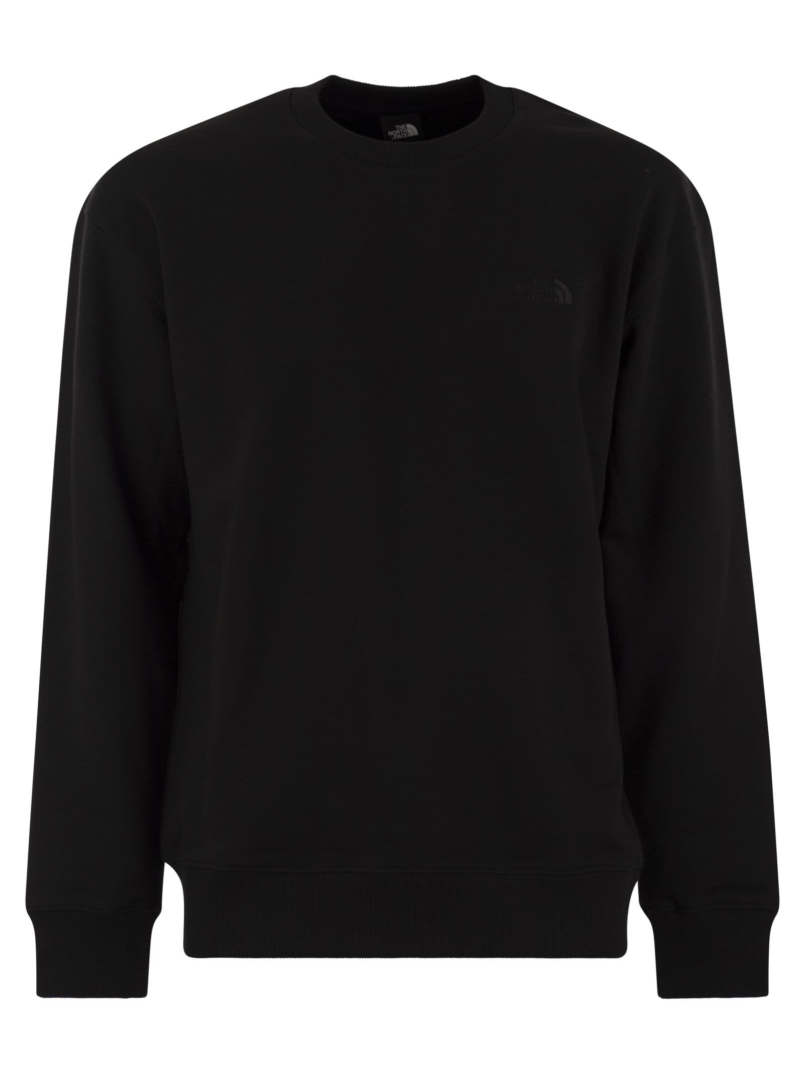 Shop The North Face Street Explorer - Cotton Crew-neck Sweatshirt In Black