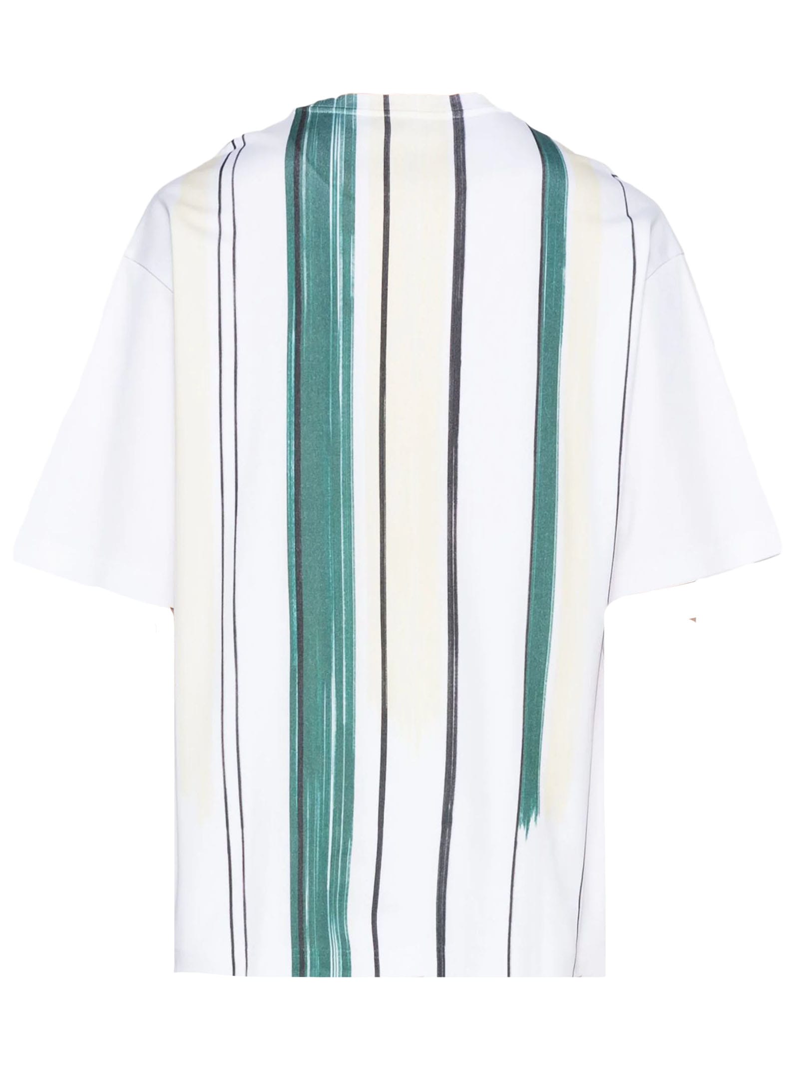 Shop Lanvin T-shirts And Polos White In White And Green