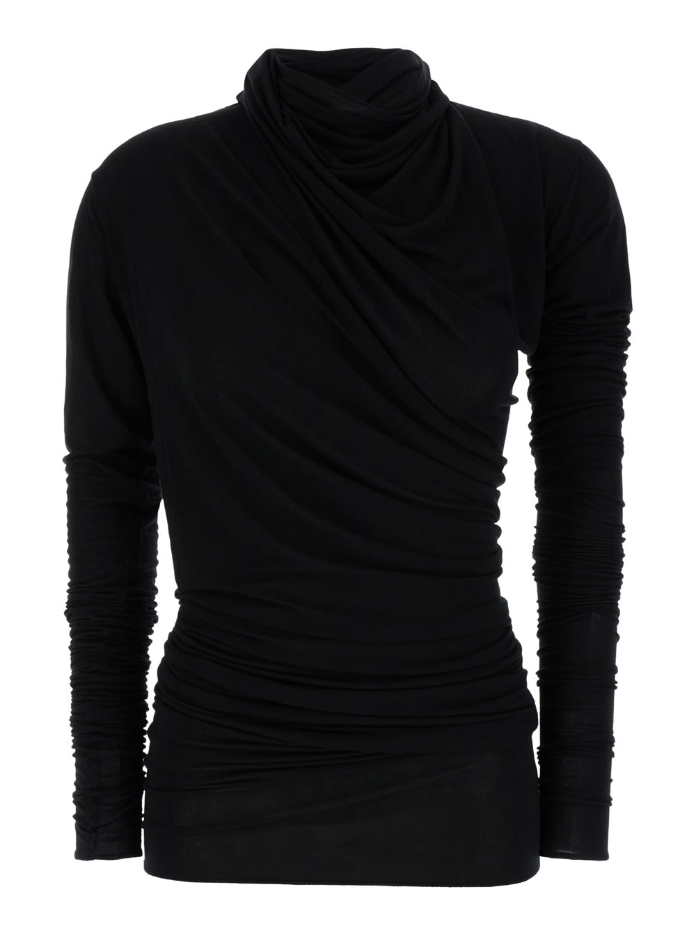 Shop Ann Demeulemeester Tatiana Standard Long Twist Top In Black