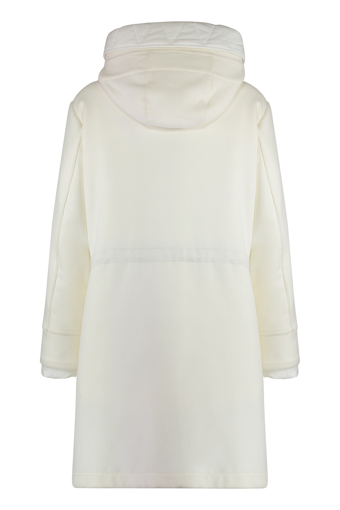 Moorer Megeve Single-breasted Coat In Fabric In Neutral