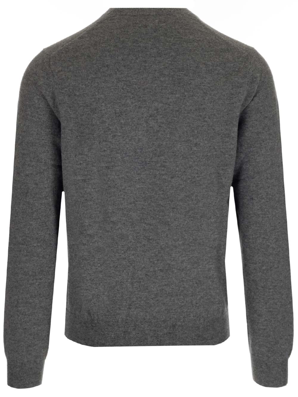 Shop Comme Des Garçons Basic Wool Jumper In Grey