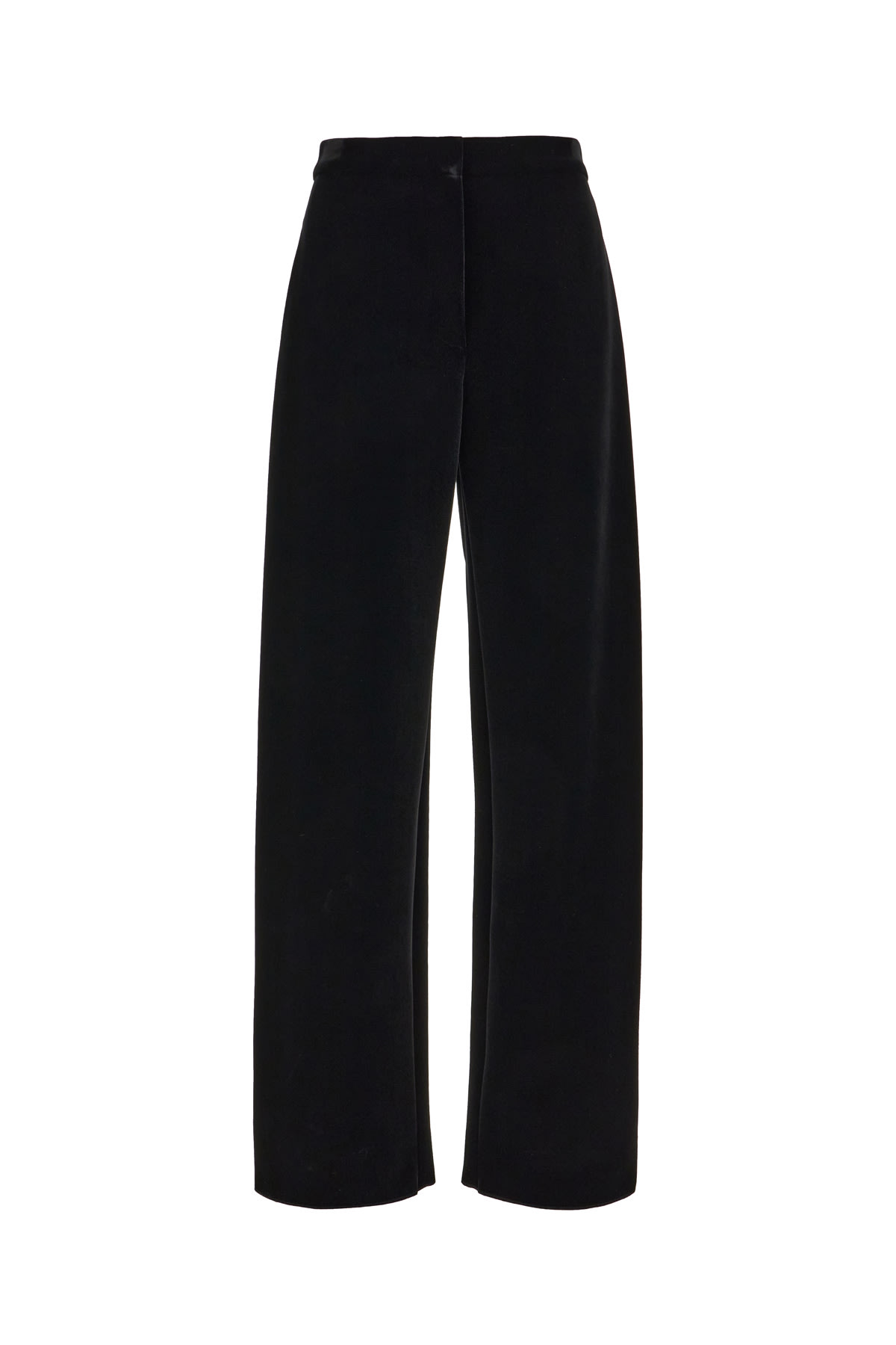 Shop Sportmax Black Velvet Pants In Nero