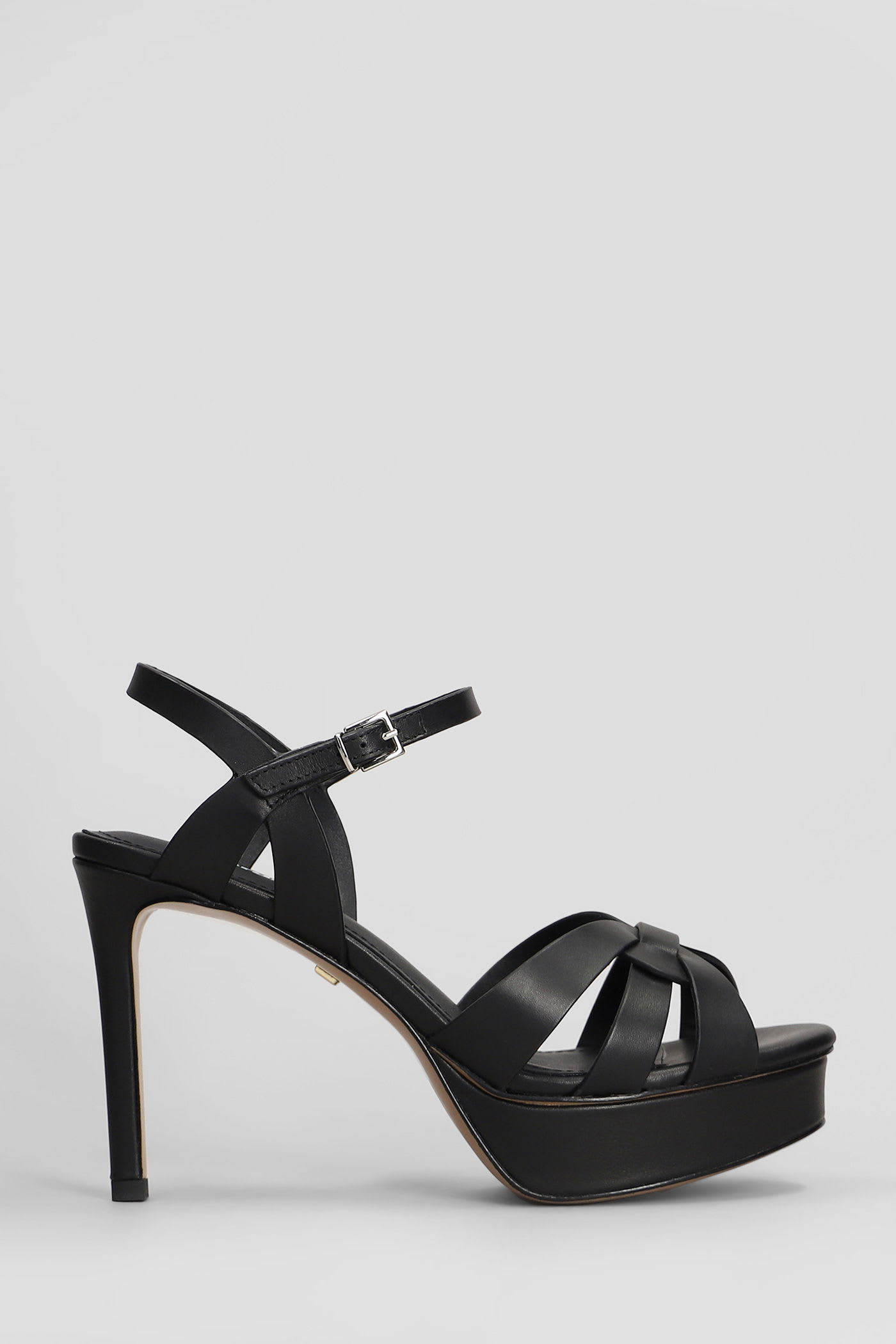 Aria Platform 100 Sandals In Black Leather