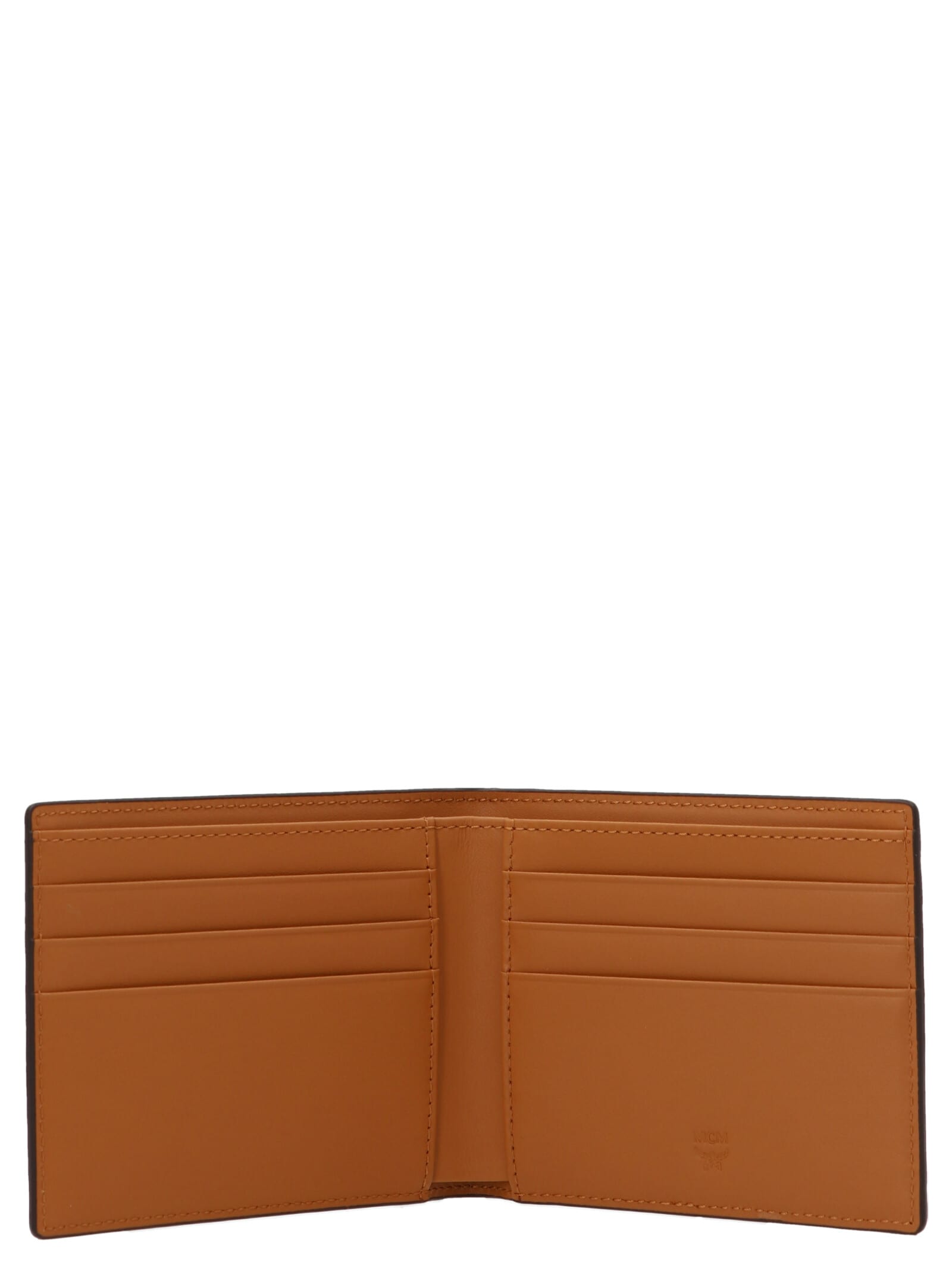 Shop Mcm All Over Logo Wallet In Brown