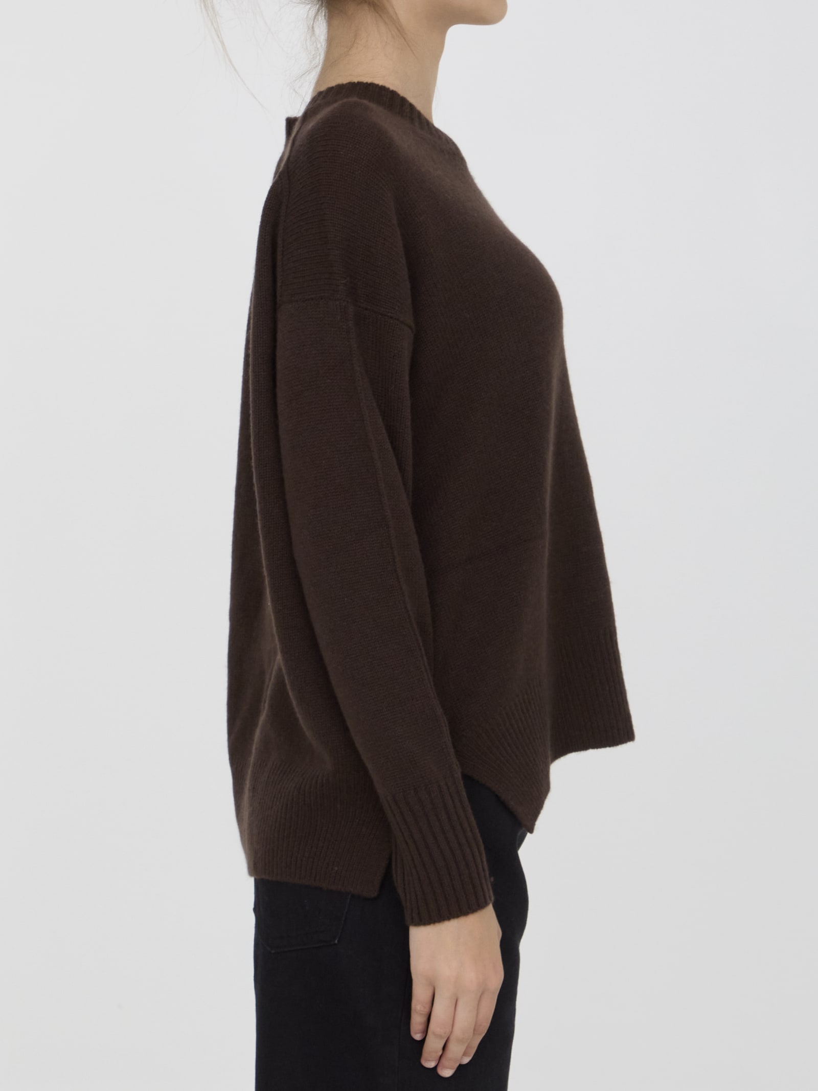 Shop Allude Cashmere Jumper In Brown