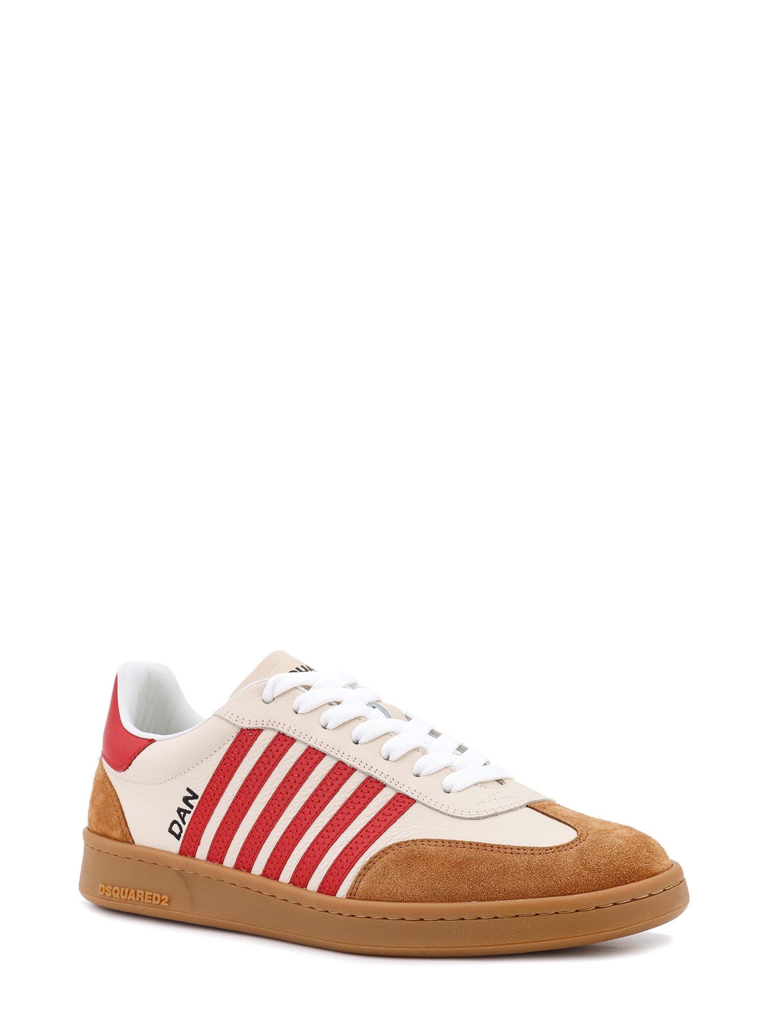 Shop Dsquared2 Boxer Sneakers In Beige