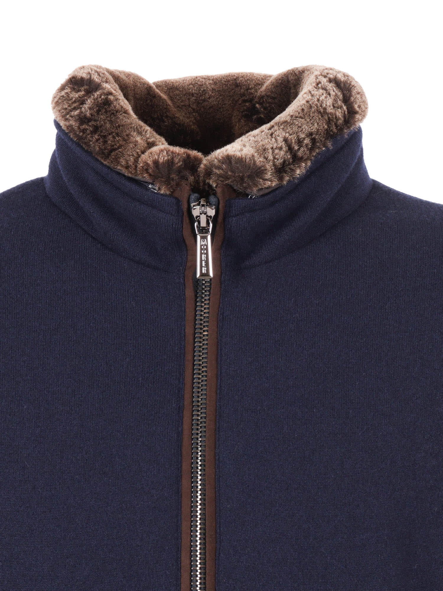 Moorer Bellati-mrw Jacket With Plush Lining In Blue