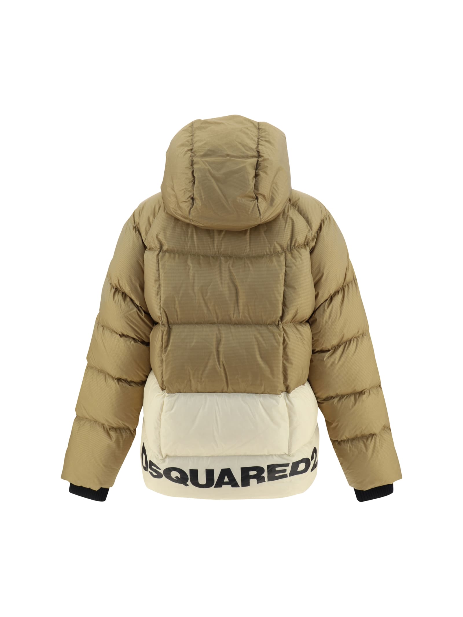 DSQUARED2 KABAN HOODED TECHNO FABRIC DOWN JACKET