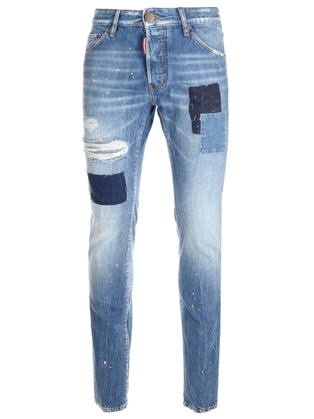Shop Dsquared2 Distressed Jeans Jeans In Navy Blue