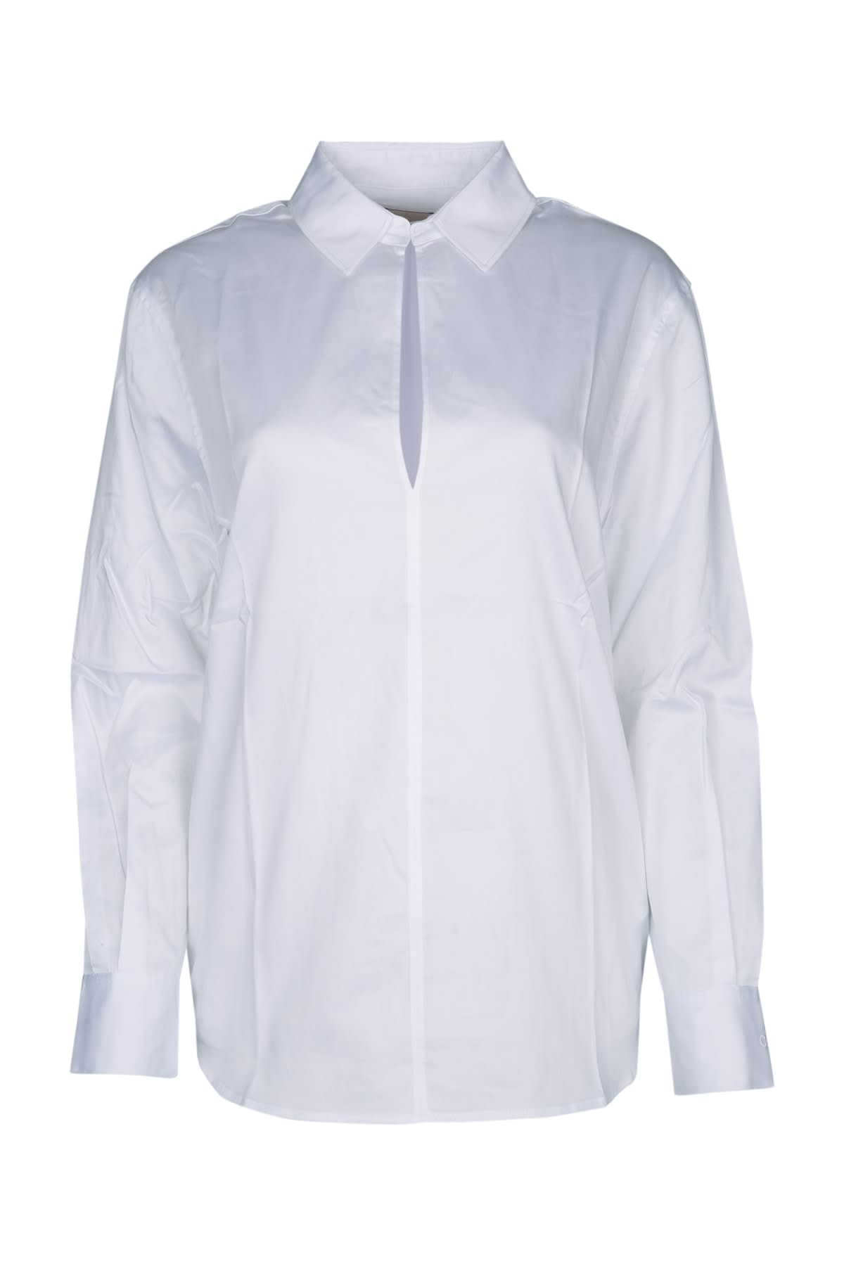 Shop Calvin Klein Soft Cotton Front Slit Shirt