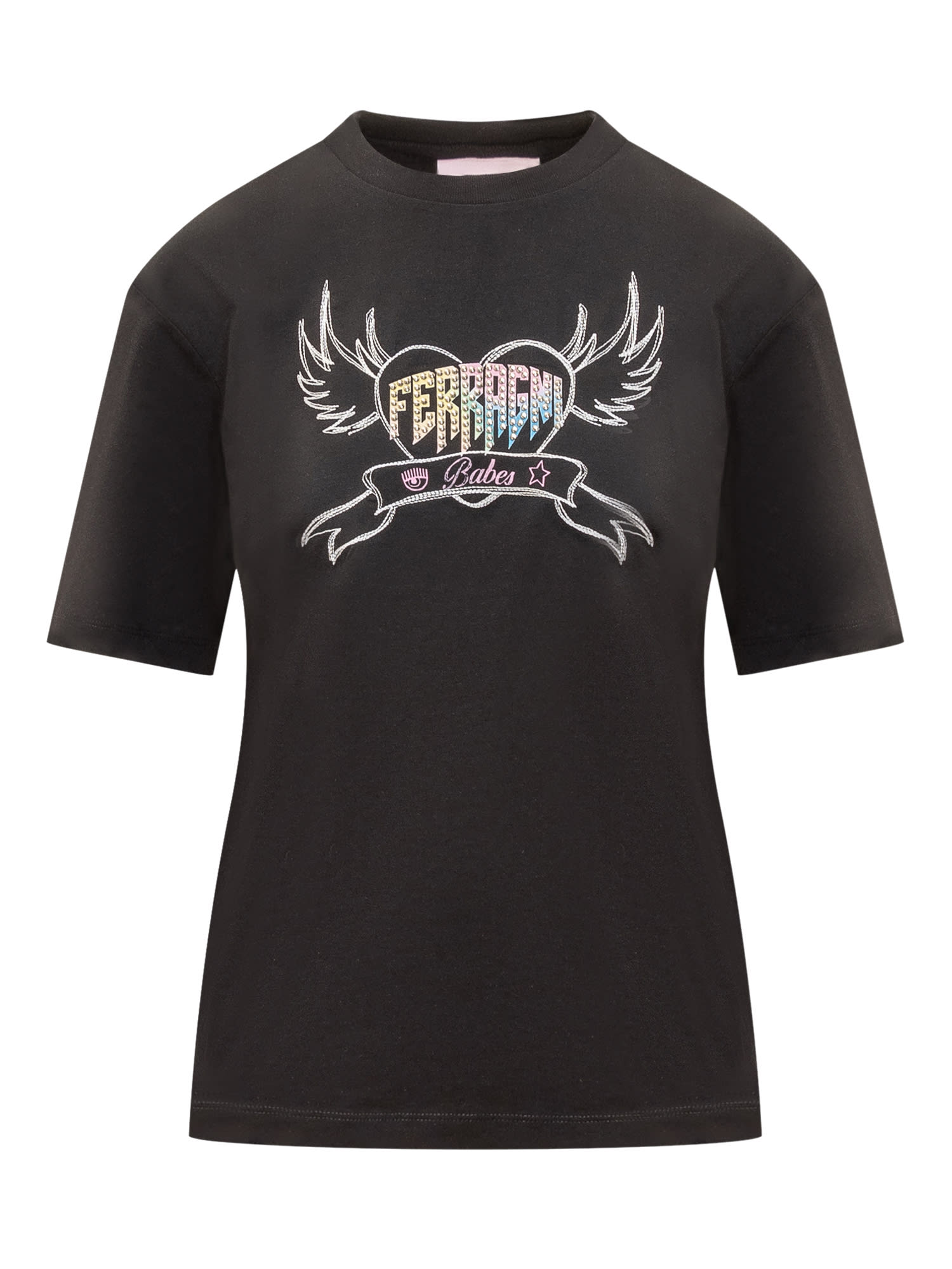 Shop Chiara Ferragni Punk T-shirt In Black