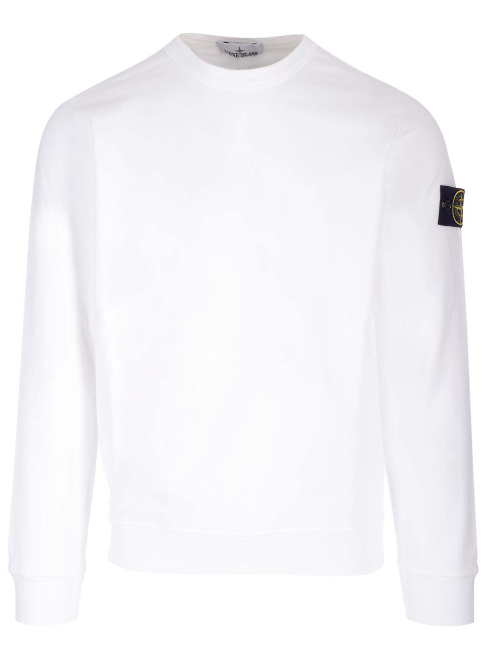 Shop Stone Island White Sweatshirt