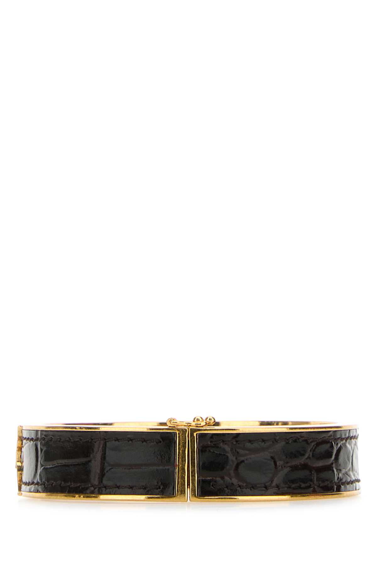 Two-tone Leather And Metal Cassandre Bracelet