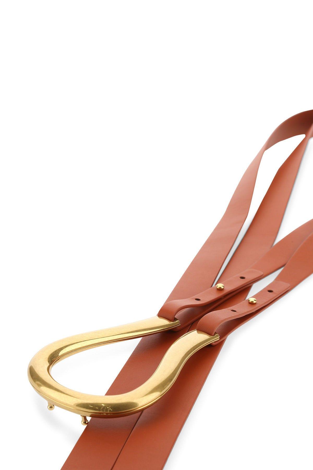 Bottega Veneta Caramel Leather Belt In Brown