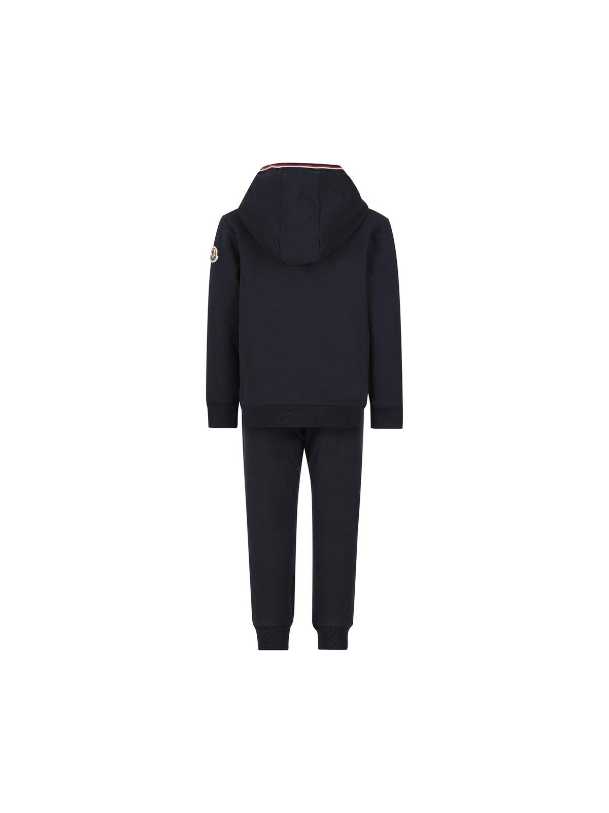 Moncler Striped-trim Logo Patch Tracksuit