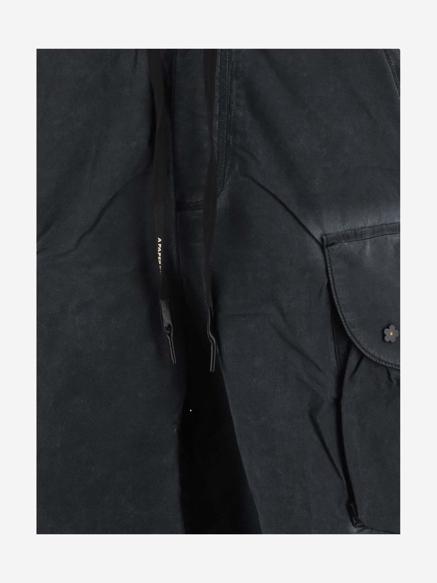 Shop A Paper Kid Cotton Blend Cargo Shorts In Nero/black
