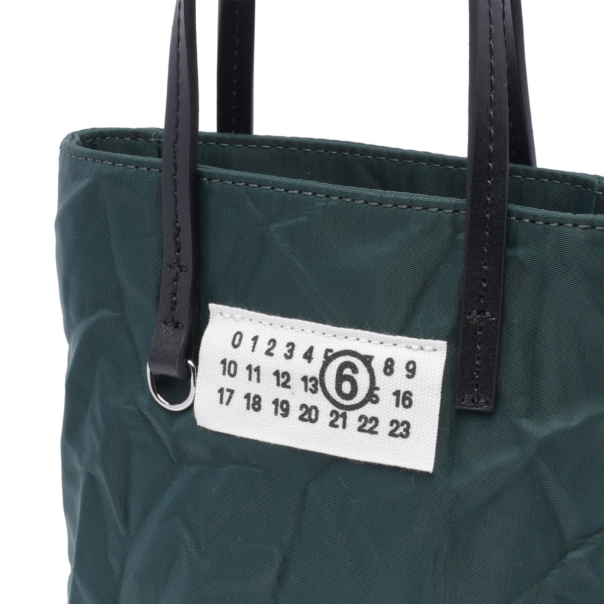 Mm6 Maison Margiela Numeric Mini Shopping Bag In Greengables