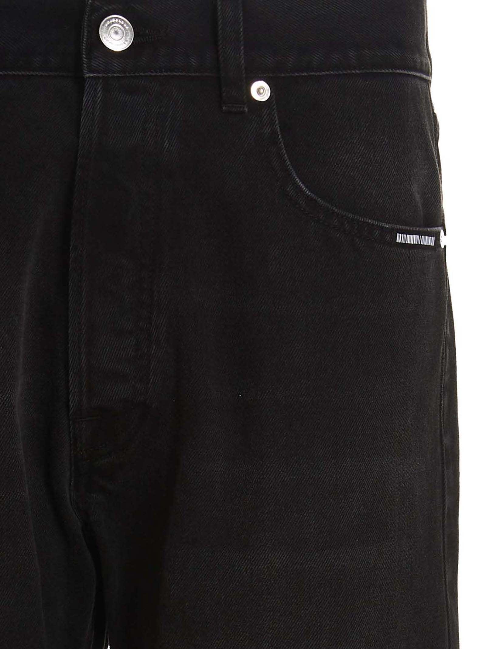 Shop Vtmnts 5-pocket Jeans In Black