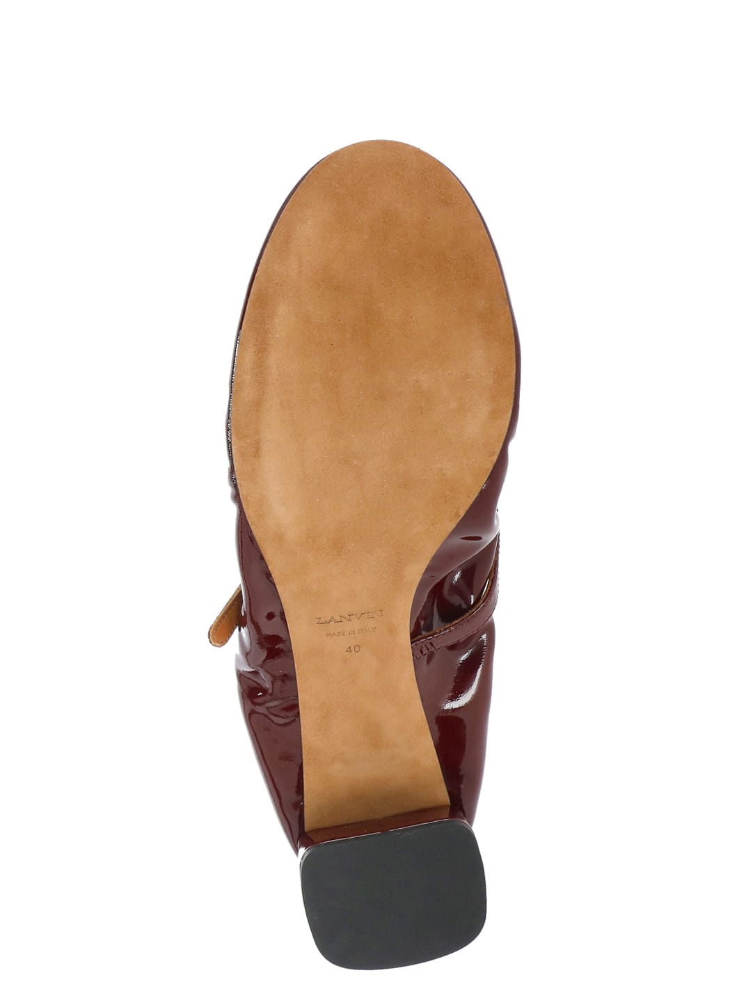 Shop Lanvin Leather Ballet Shoes In Bordeaux