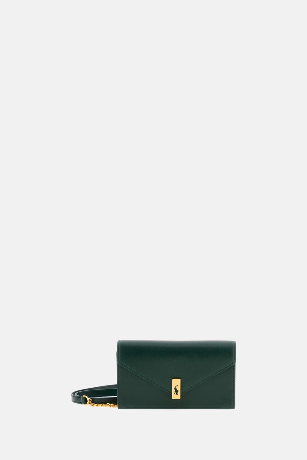 Polo Ralph Lauren Polo Id Leather Chain Wallet And Bag In Green