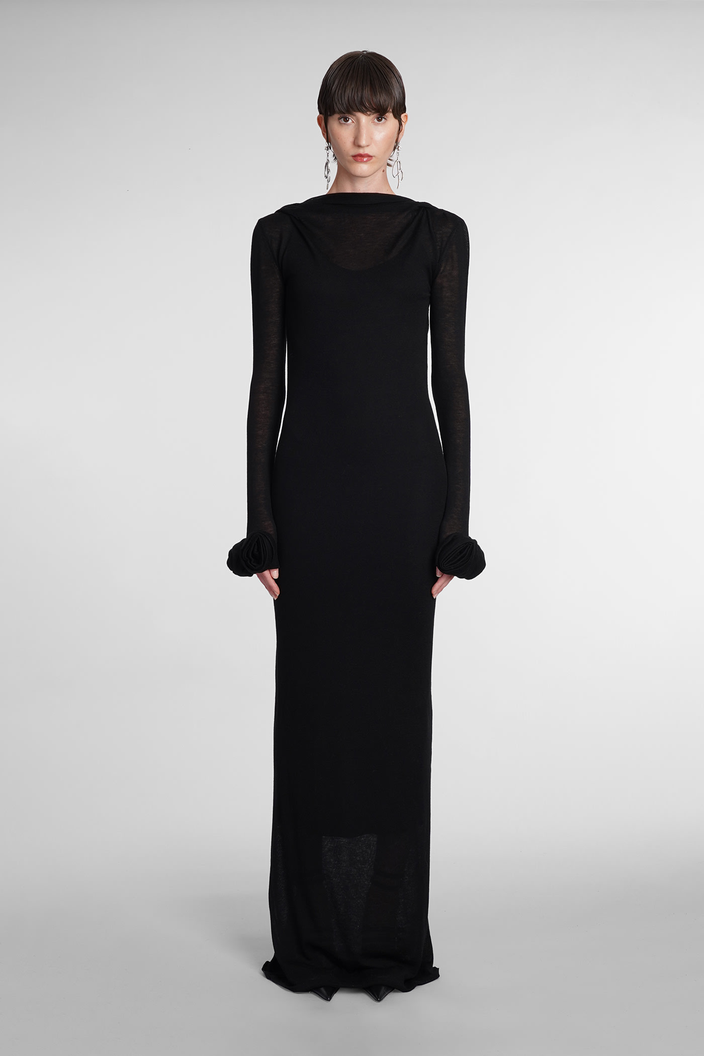 Shop Blumarine Dress In Black Viscose In Nero