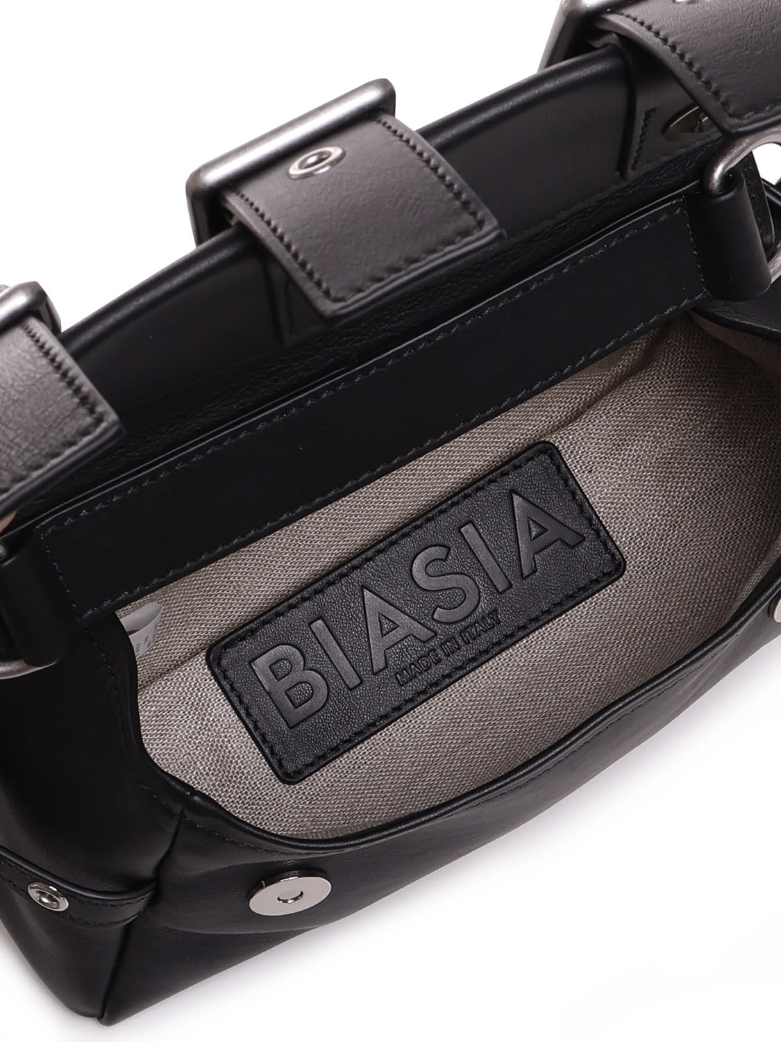 Biasia Shoulder Bag Ysk008 In Cowskin In Black