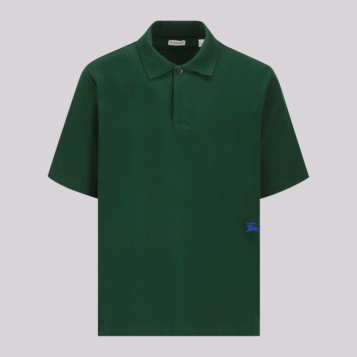 Shop Burberry Logo Polo Shirt In Ivy