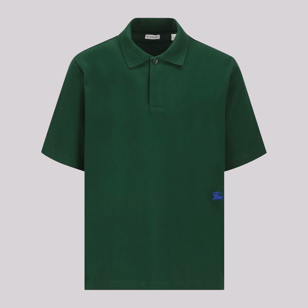 Shop Burberry Green Cotton Polo Shirt In Ivy