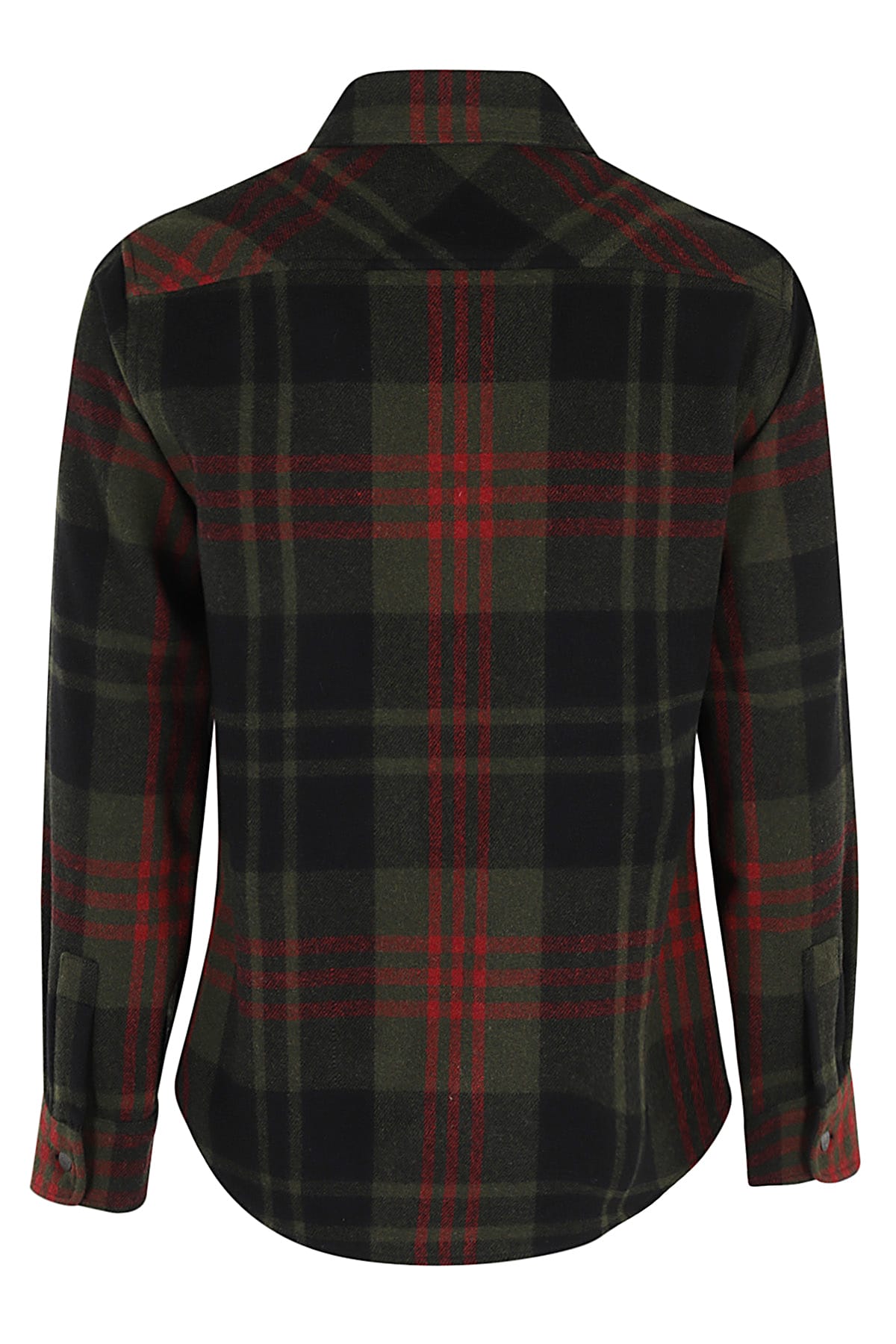 Shop Woolrich Alaskan Melton Overshirt In Greenstone Check