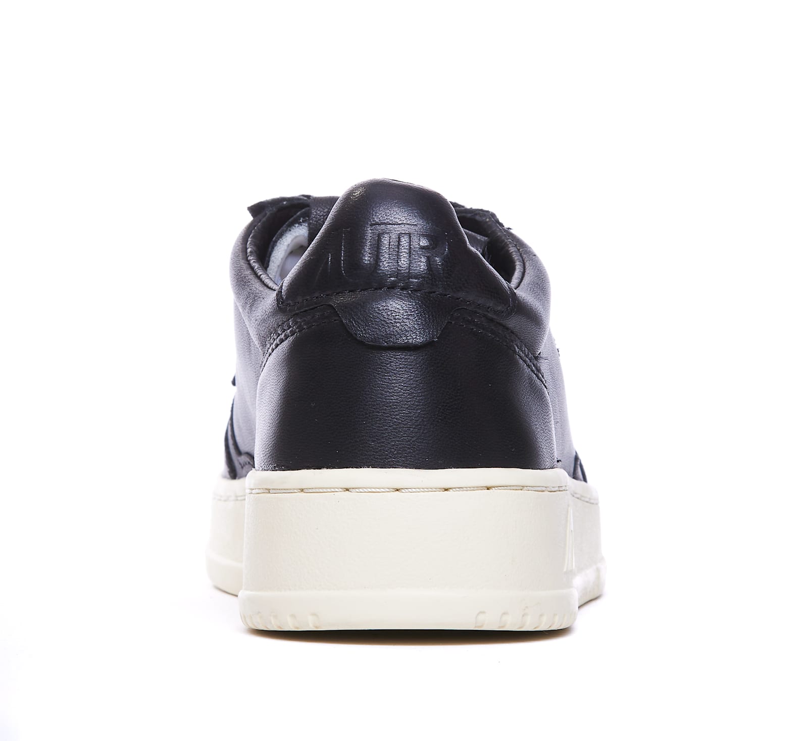 Autry Low-top Sneakers With Goat Leather Upper In Black