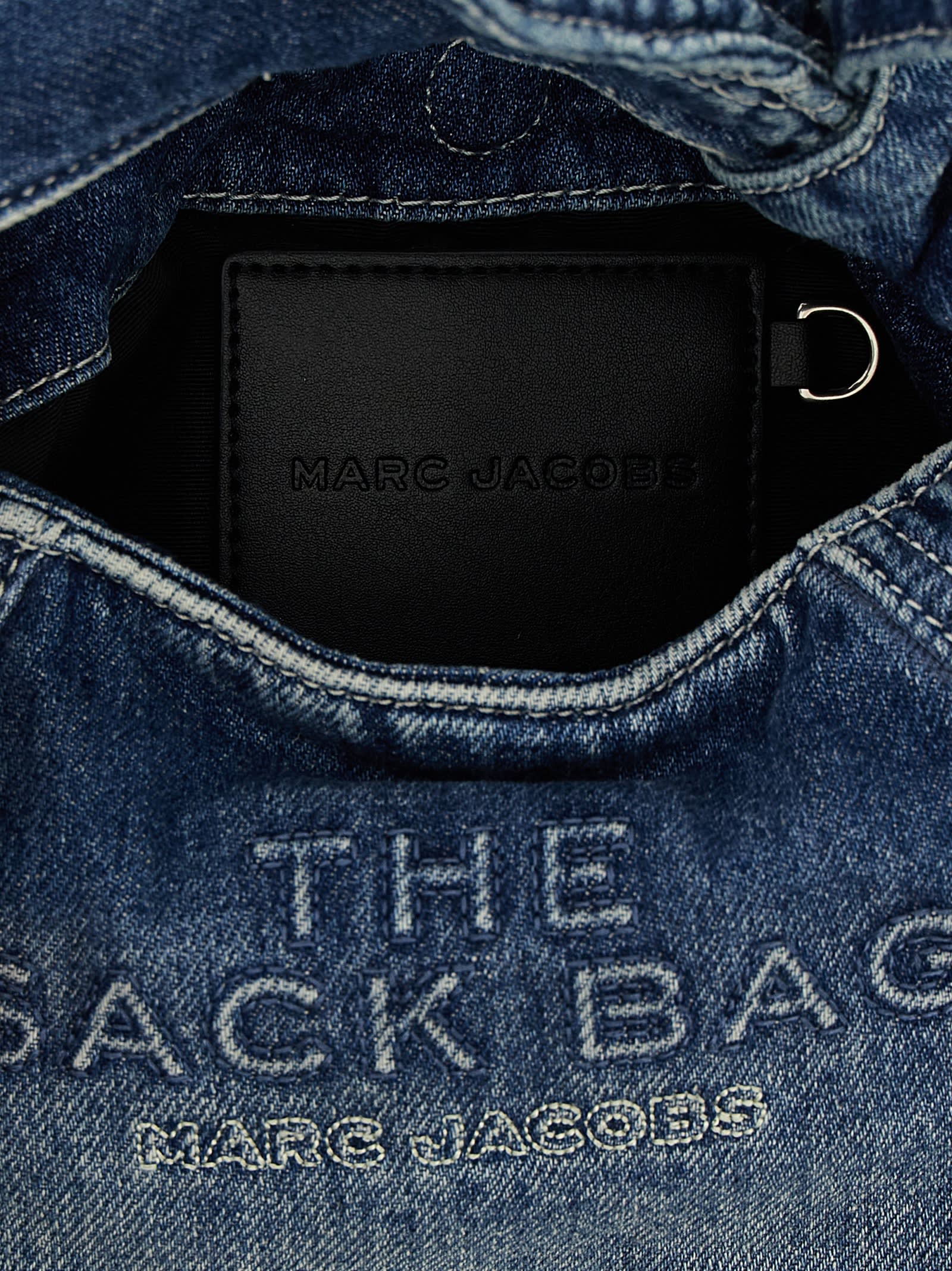 Marc Jacobs The Bow Denim Mini Sack Handbag In Blue