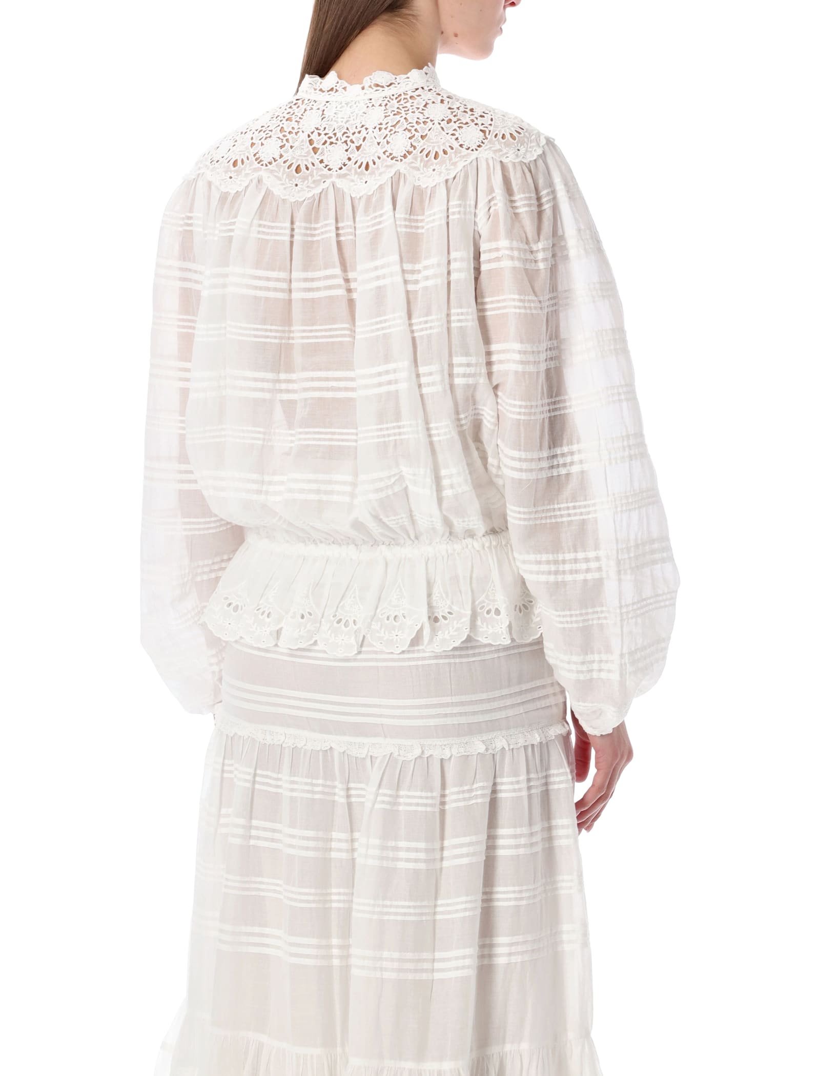 Isabel Marant Étoile Polly Embroidered Blouse In White