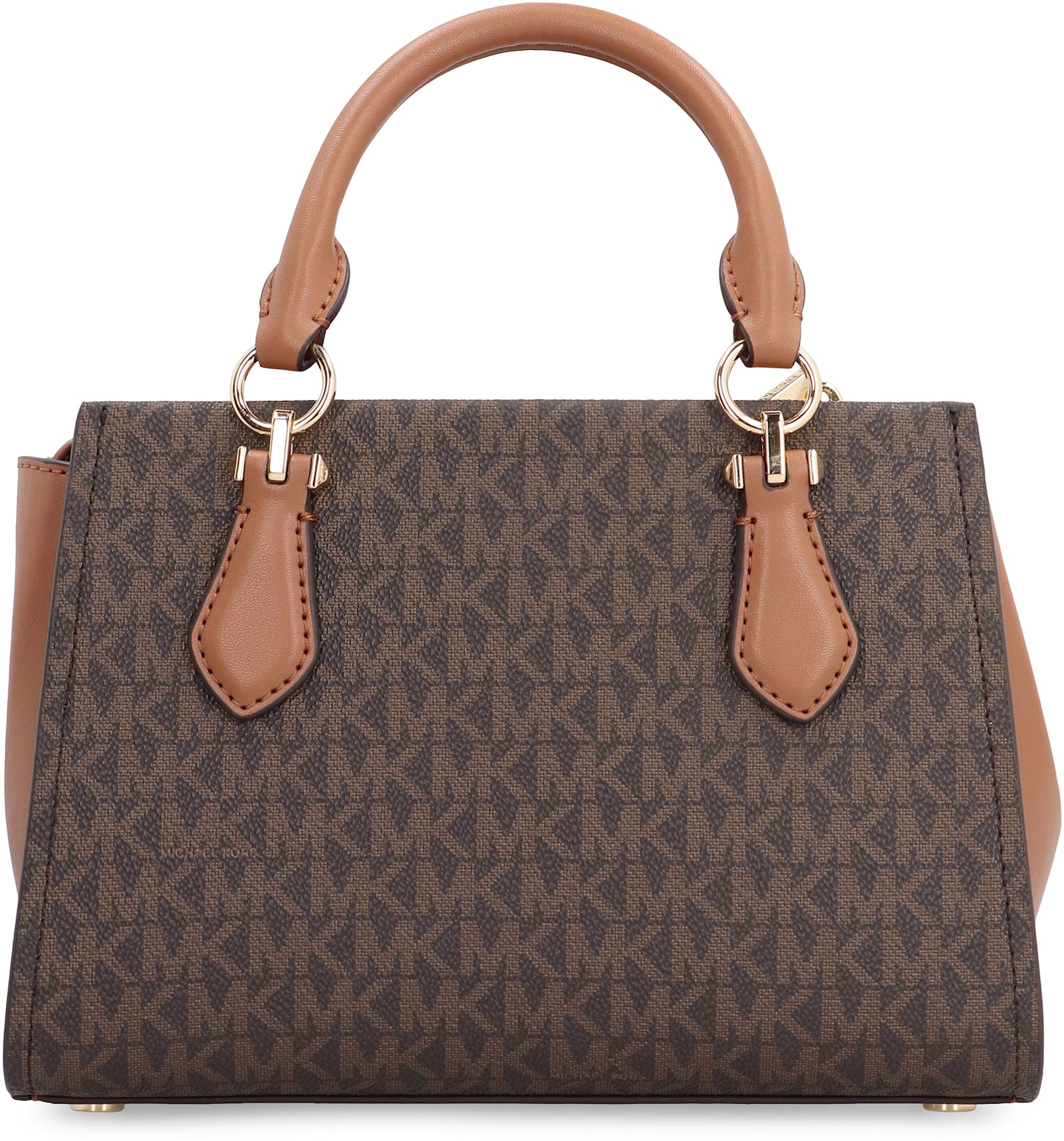 Shop Michael Michael Kors Marilyn Pvc Handbag In Brown