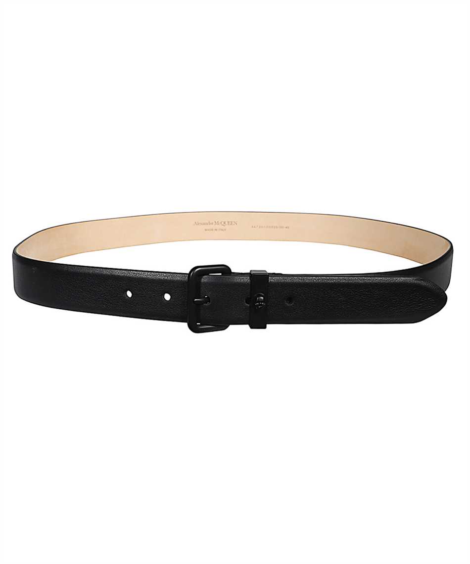 Shop Alexander Mcqueen Leather Belt In Black