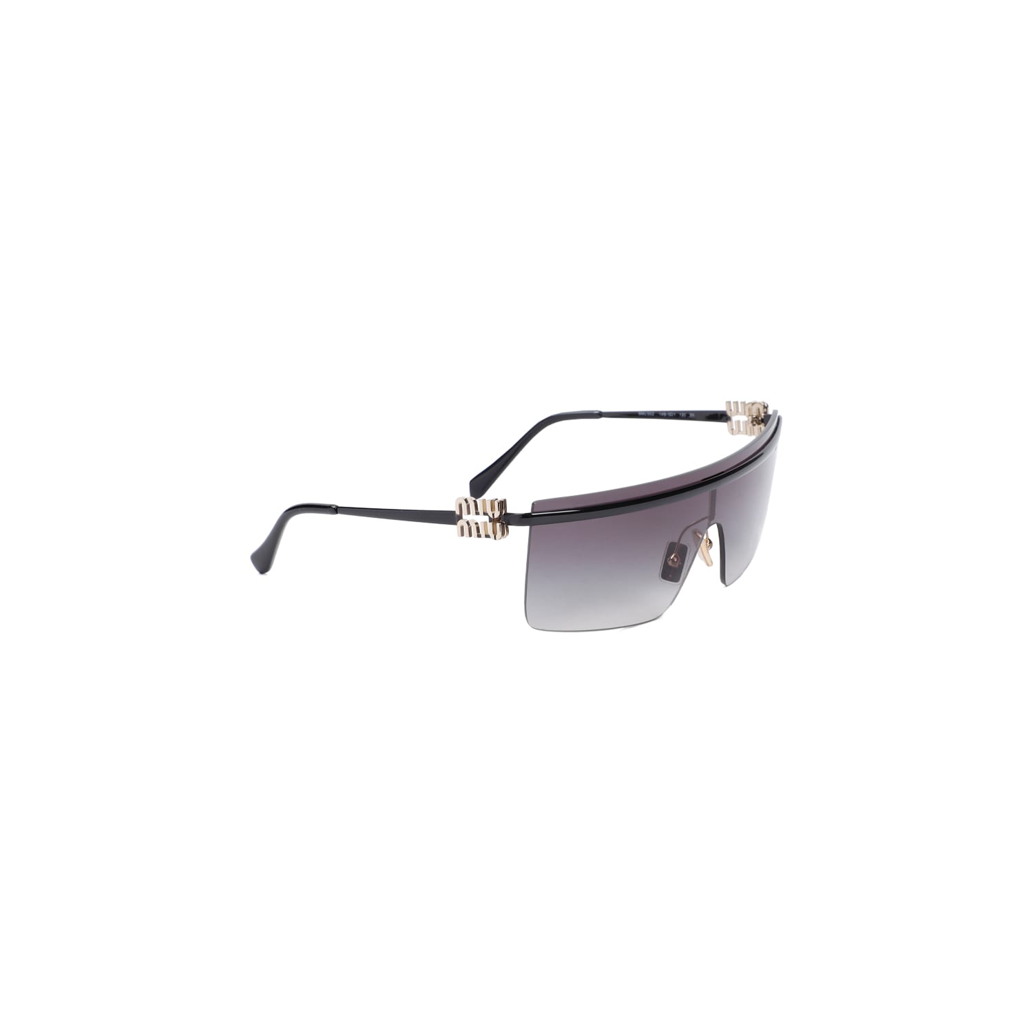 Miu Miu Logo Acetate Sunglasses In Black