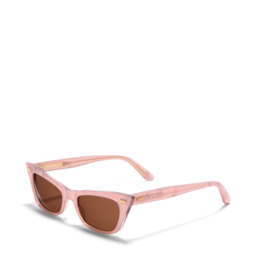 Valentino Brown Cat Eye Ladies Sunglasses Vls-176 B 51 In Pink