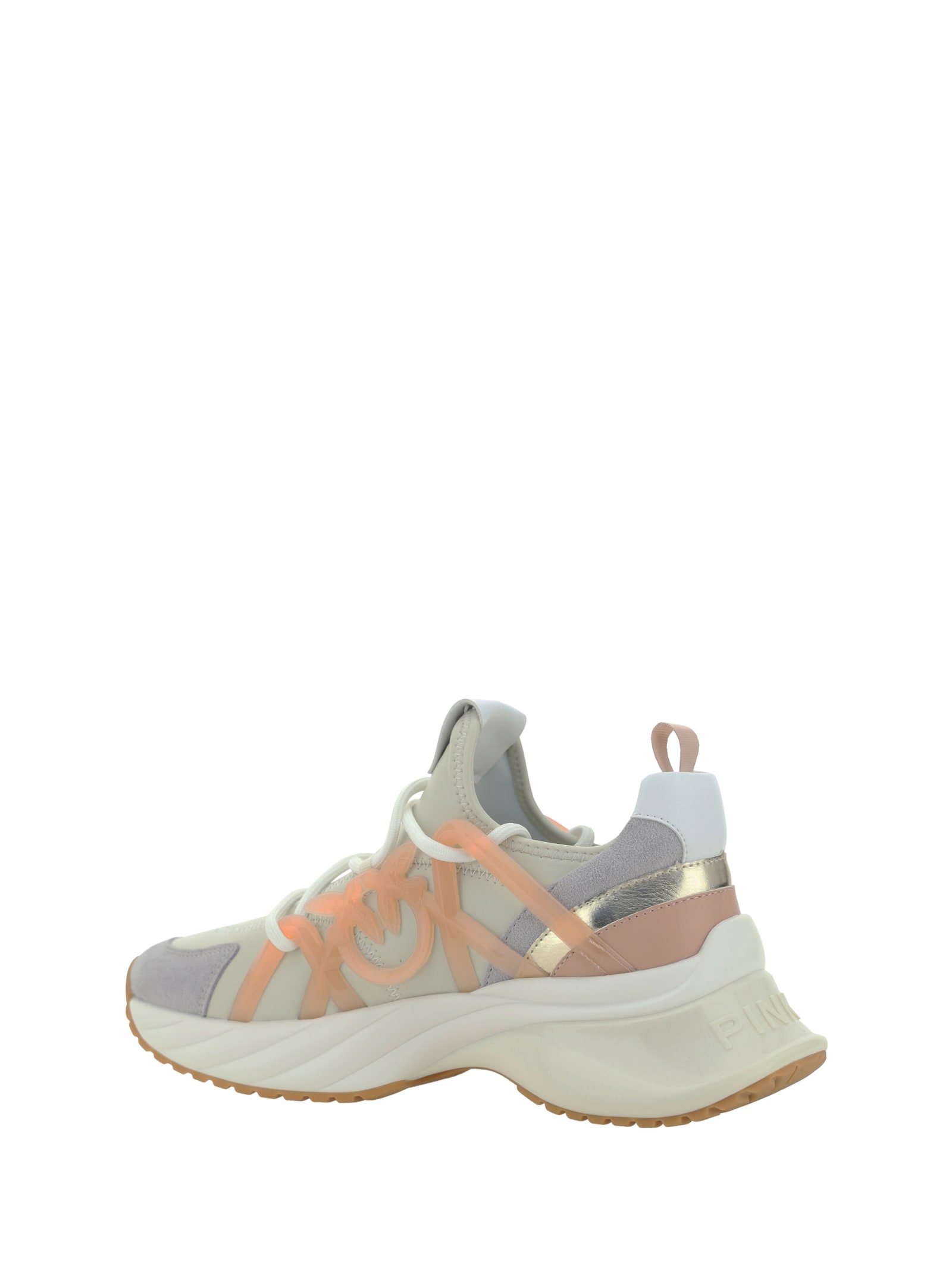 Shop Pinko Ariel Sneakers In Milk/nude