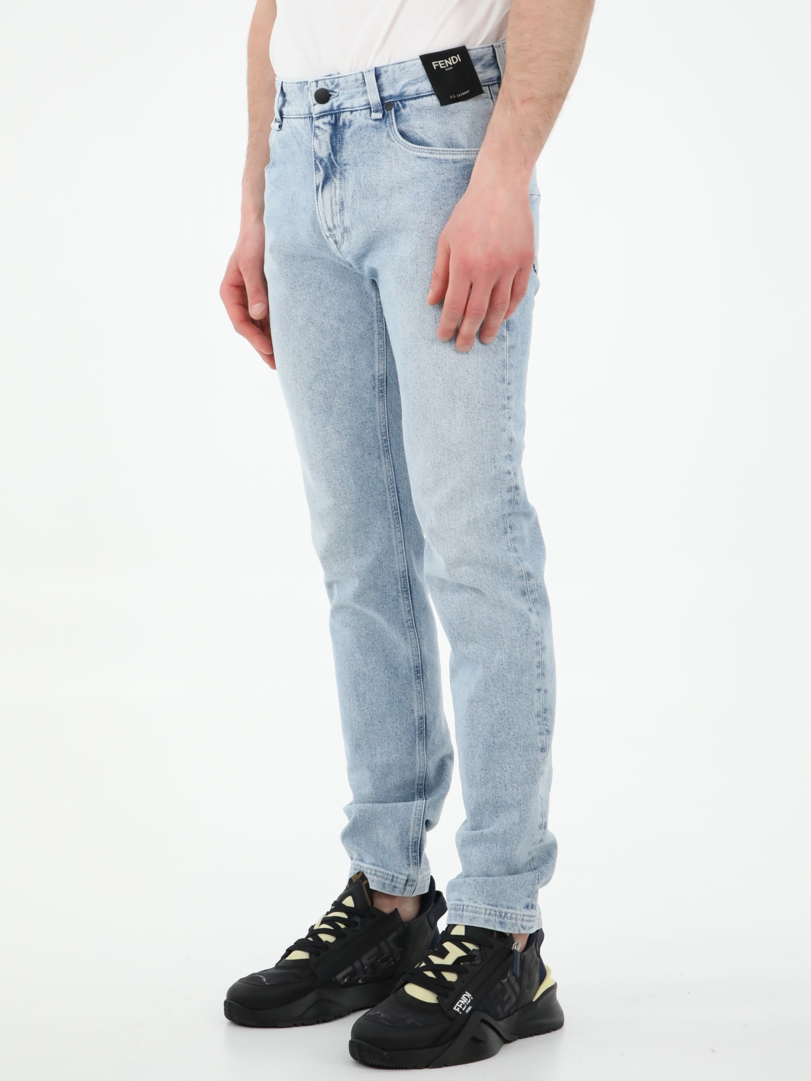 Fendi Light-blue Denim Jeans
