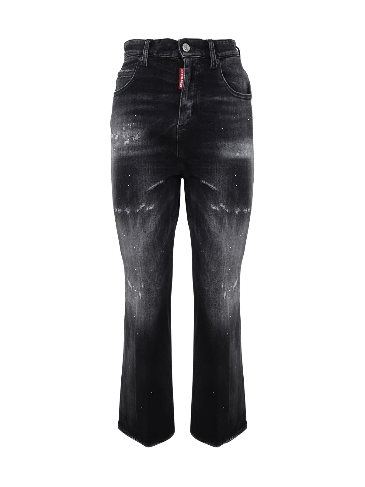 Dsquared2 Honey Hw Bell Bottom Jeans In Black