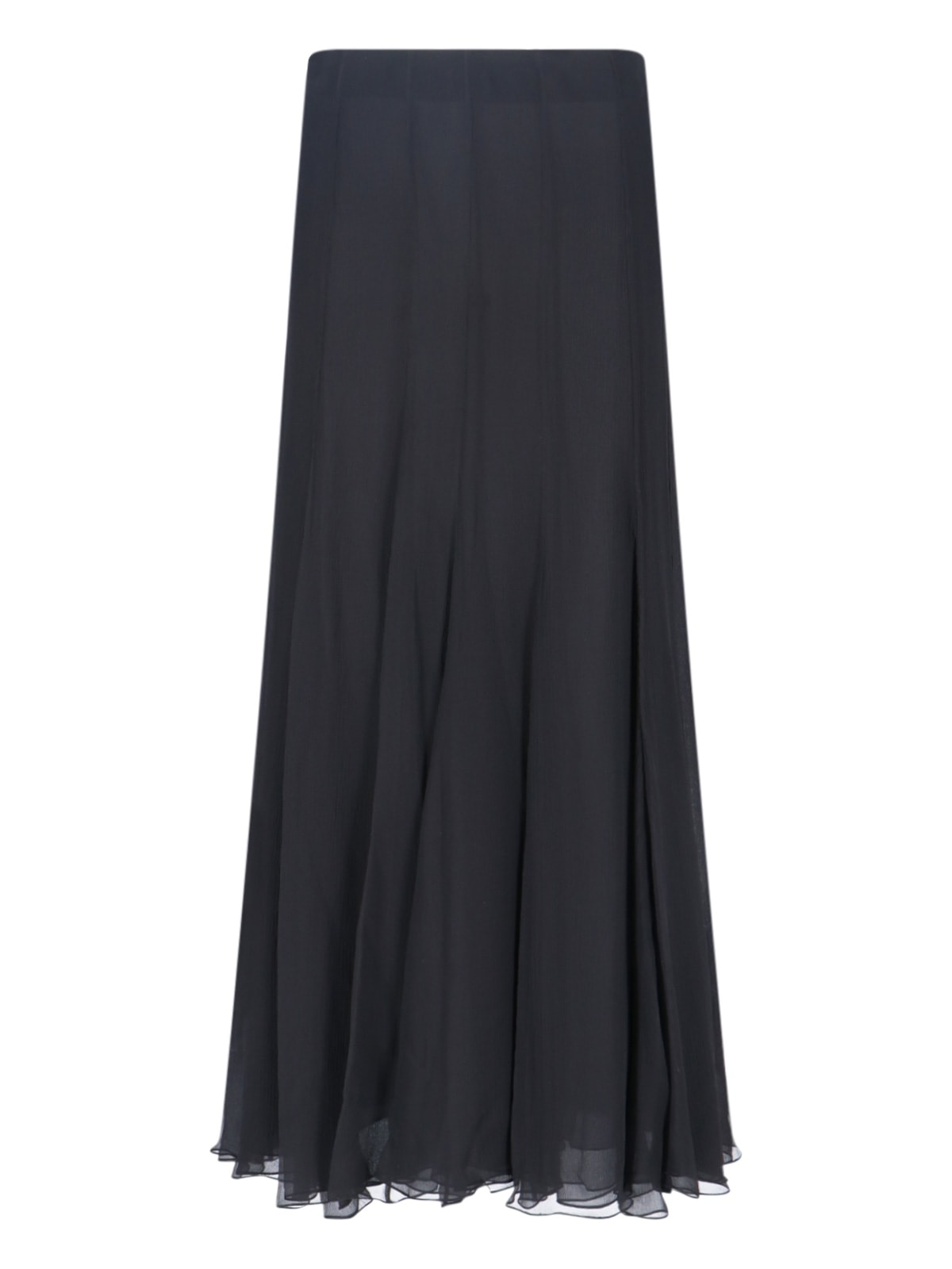 Chloé Women Fluid Silk Maxi Skirt In Black