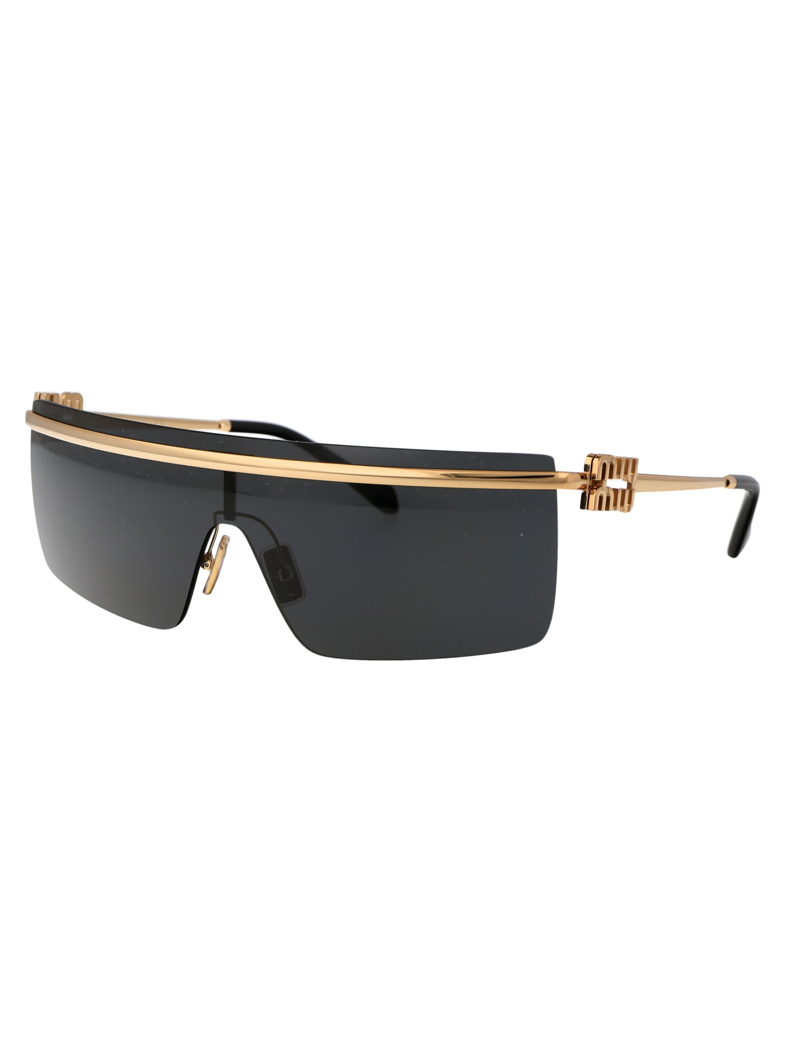 Shop Miu Miu 0mu 50zs Sunglasses In 5ak5s0 Gold