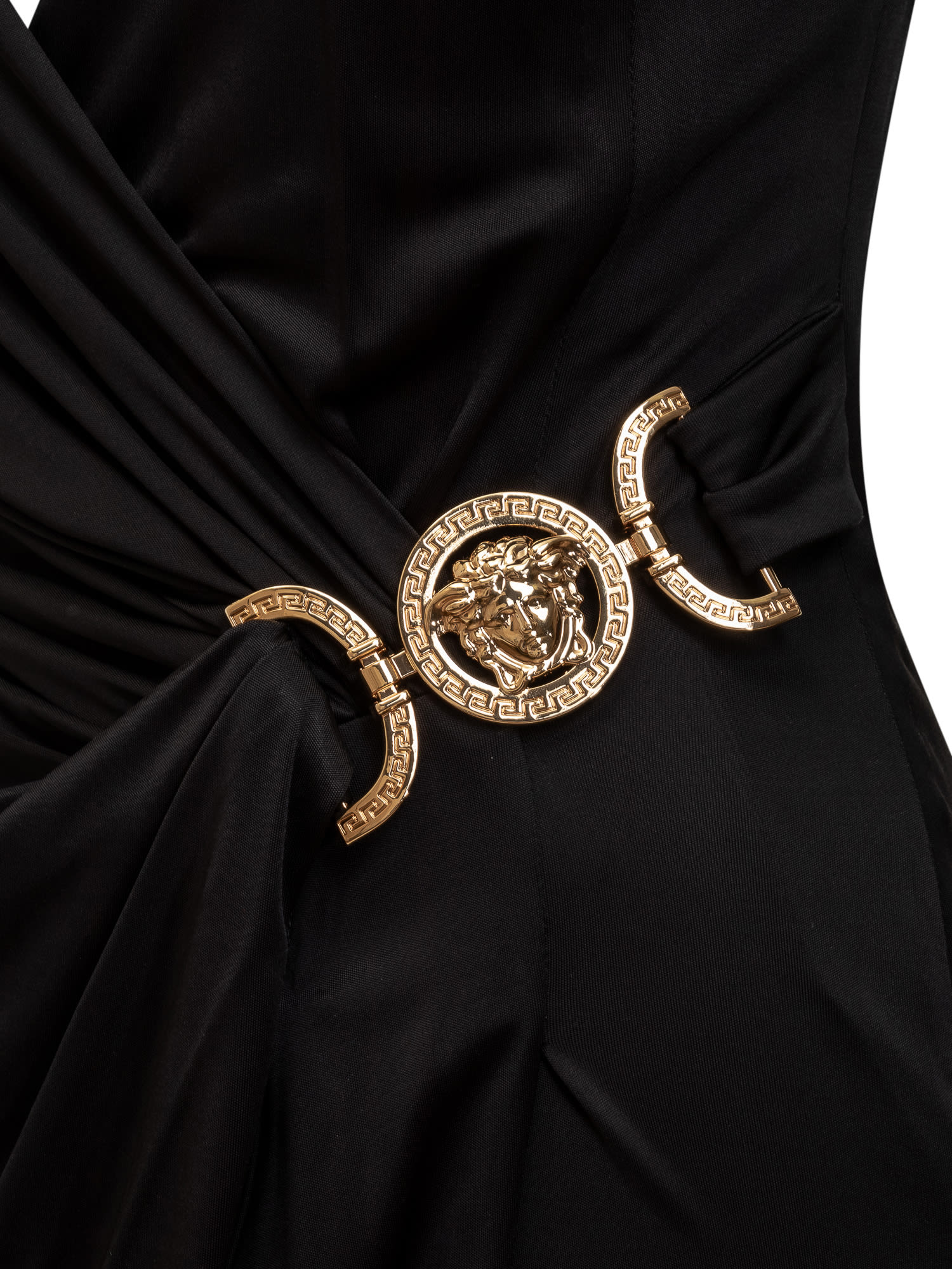 Shop Versace Dress With Medusa 95 In Black