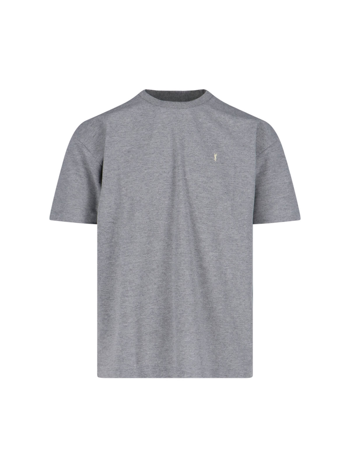 Saint Laurent Cassandre T-shirt In Gray