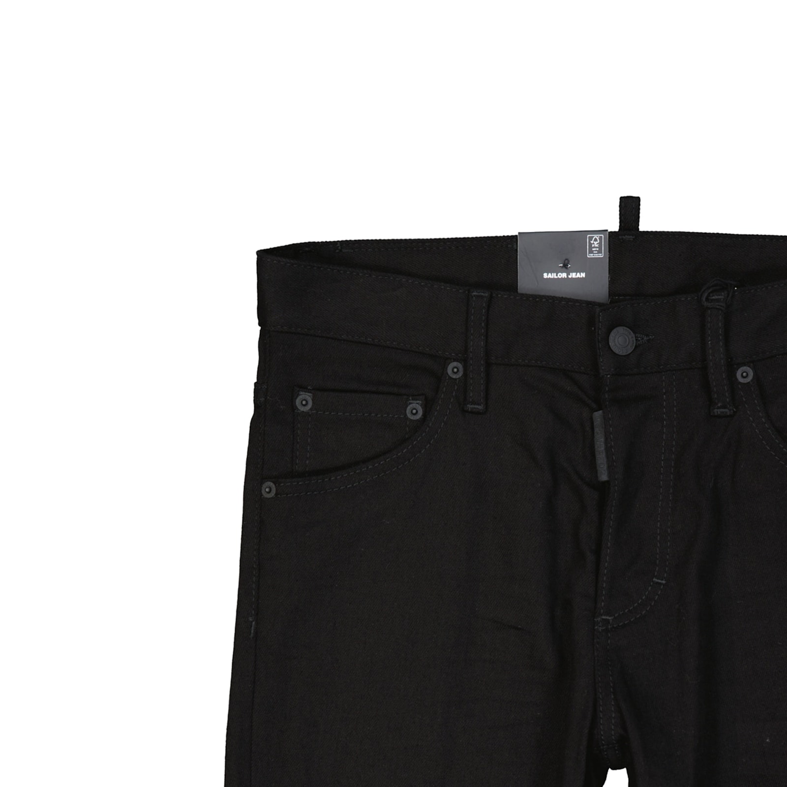 Dsquared2 Black Bull Sailor Denim Jeans Women In Black