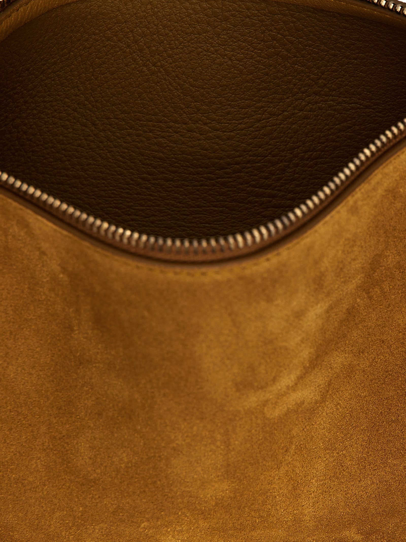 Burberry Camel Suede Hebden Handbag In Brown