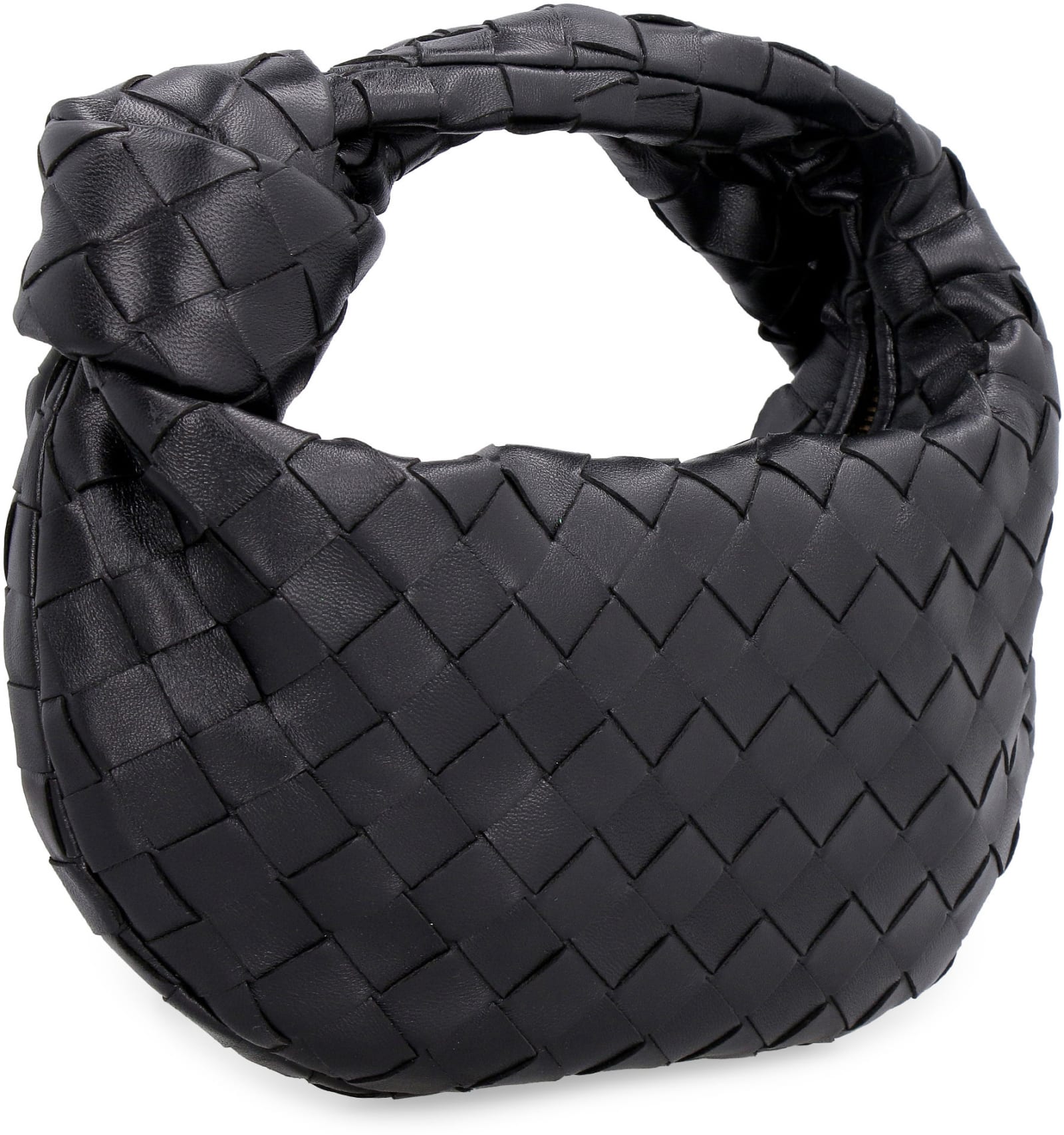 Bottega Veneta Mini Jodie Leather Bag In Black