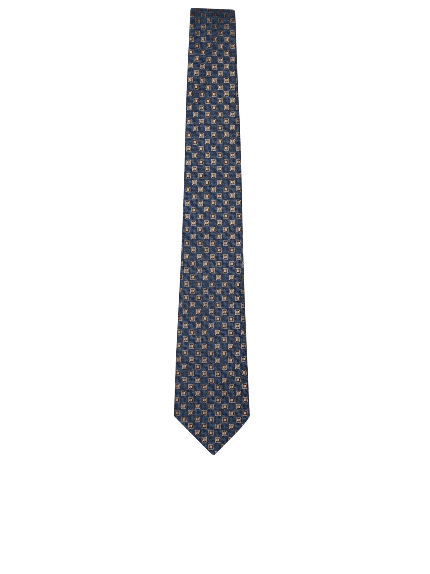 8cm Blue Square Pattern Tie