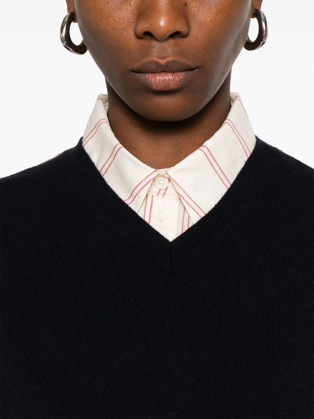 Totême Toteme Cashmere V-necked Sweater In Blue